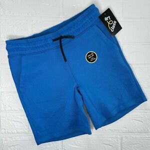 New Boy’s Knit Sport Shorts, Blue, Size M (8)